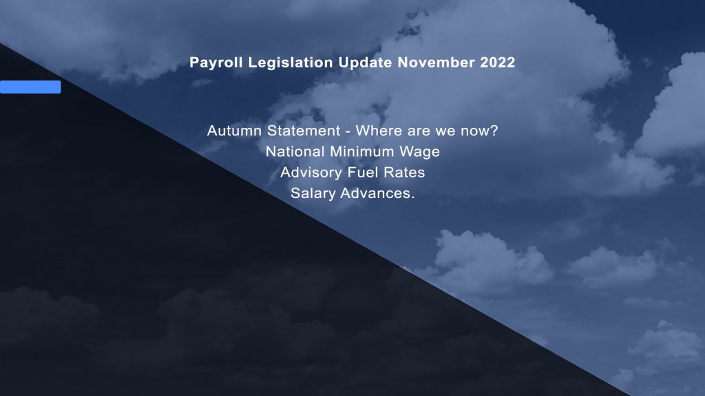 Payroll Legislation Update November 2022